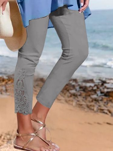 Plain Casual Legging Pants - Modetalente - Modalova