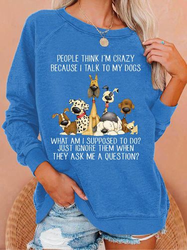 Women's Funny Dog Lover Casual Sweatshirt - Modetalente - Modalova