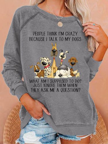 Women's Funny Dog Lover Casual Sweatshirt - Modetalente - Modalova