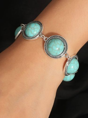Vintage Imitation Pearl Turquoise Chain Bracelets - Just Fashion Now - Modalova