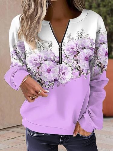 Floral Casual Sweatshirt - Just Fashion Now - Modalova