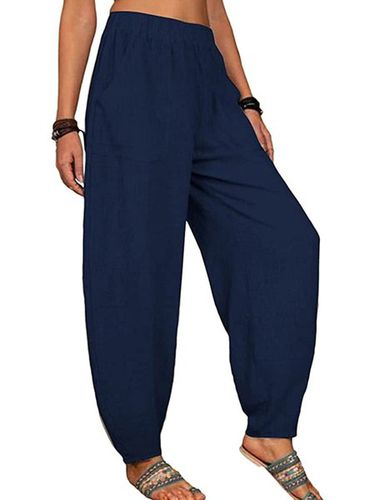 Plain Loose Casual Pants - Just Fashion Now - Modalova