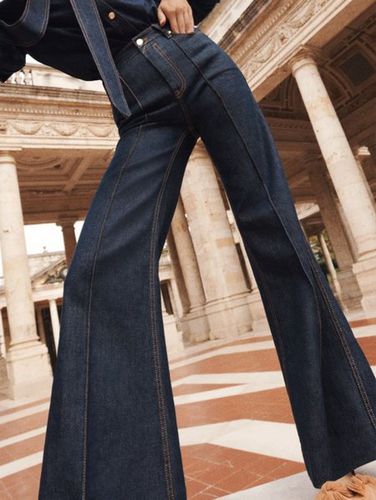 Daily High Waist Denim Flare Leg Jeans - Just Fashion Now - Modalova