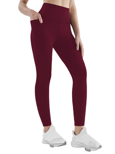 Pockets Plain Tight High Elasticity Casual Legging - Just Fashion Now - Modalova