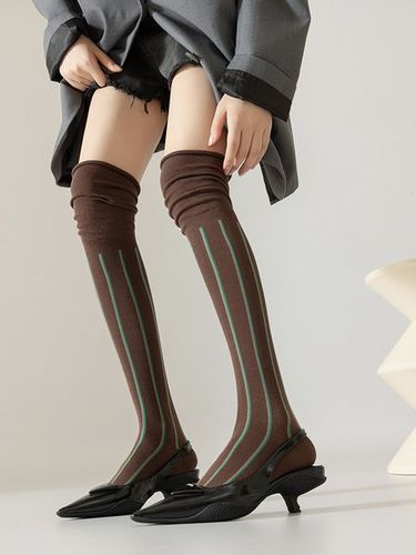 Pair Striped High-Elastic Over the Knee Socks - Just Fashion Now UK - Modalova
