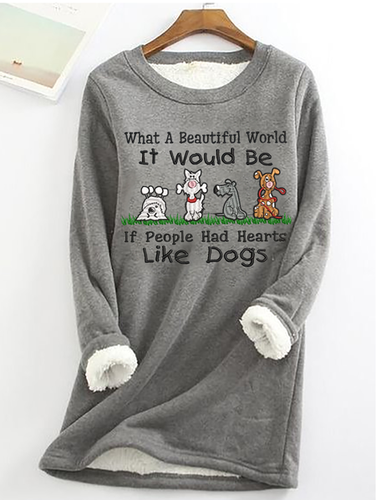 Women's Love Dogs Fleece Casual Sweatshirt - Modetalente - Modalova