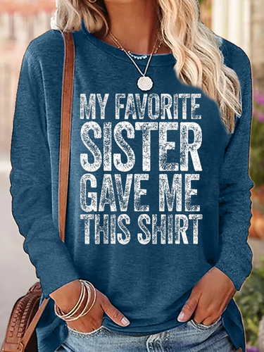 Funny Sister Regular Fit Cotton-Blend Simple Long Sleeve Shirt - Modetalente - Modalova