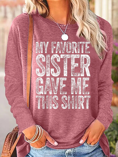 Funny Sister Regular Fit Cotton-Blend Simple Long Sleeve Shirt - Modetalente - Modalova