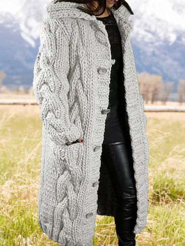 Casual Wool/Knitting Plain Cardigan - Modetalente - Modalova