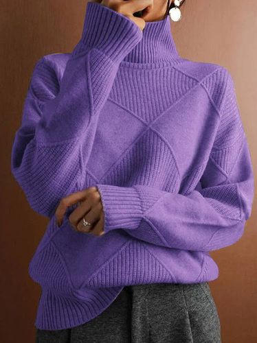 Yarn/Wool Yarn Casual Sweater - Just Fashion Now - Modalova