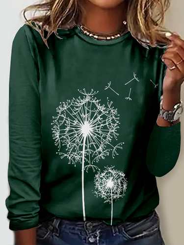 Dandelion Casual Crew Neck Long Sleeve Shirt - Modetalente - Modalova