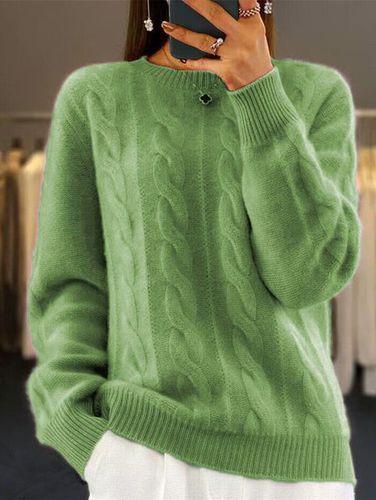 Loose Casual Crew Neck Sweater - Just Fashion Now - Modalova