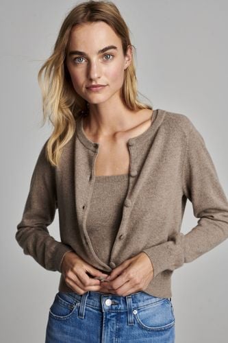 Round neck cashmere cardigan - REPEAT cashmere - Modalova