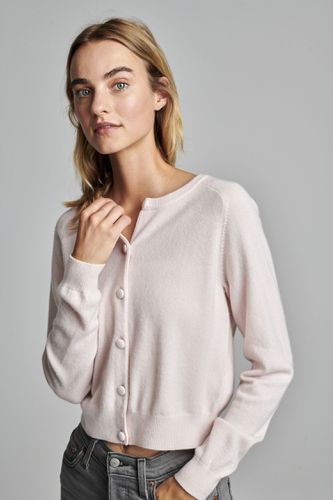 Round neck cashmere cardigan - REPEAT cashmere - Modalova