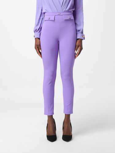 Pants Woman color Violet - Elisabetta Franchi - Modalova