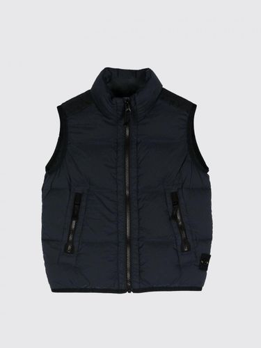 Waistcoat Kids color Navy - Stone Island Junior - Modalova