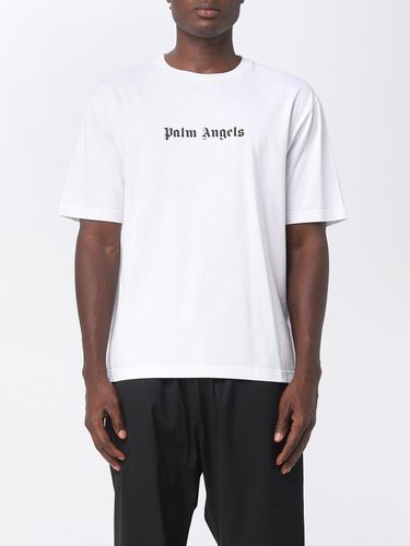 Cotton T-shirt with printed logo - Palm Angels - Modalova