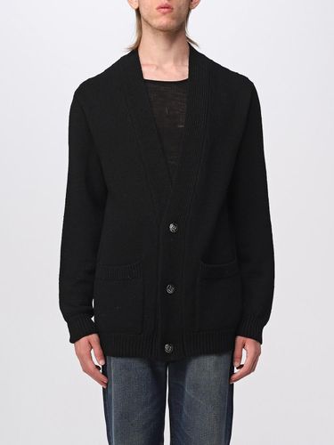 Cardigan in wool blend with jacquard logo - Balmain - Modalova