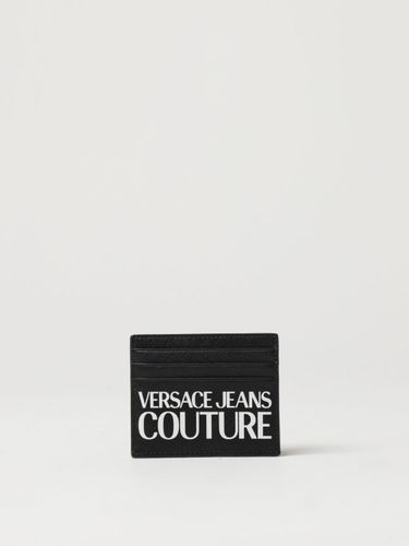 Credit card holder in saffiano leather with logo - Versace Jeans Couture - Modalova