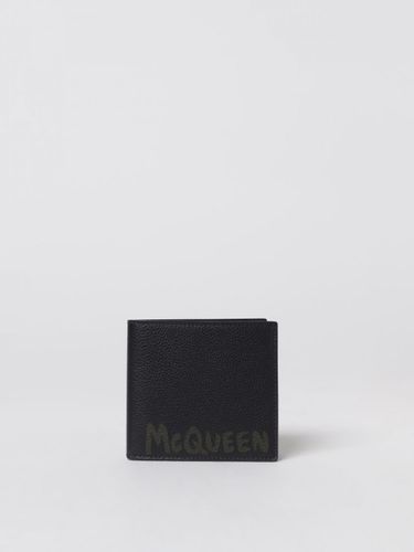 Wallet in grained leather - Alexander Mcqueen - Modalova