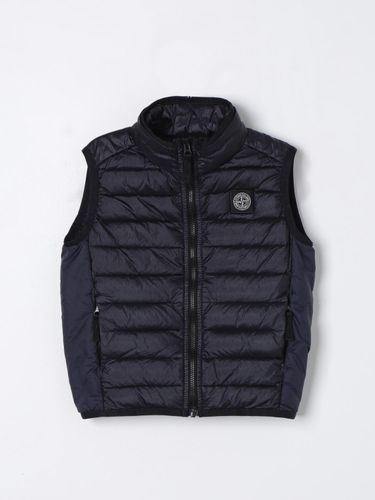 Waistcoat Kids color Navy - Stone Island Junior - Modalova