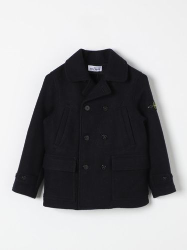 Coat Kids color Blue - Stone Island Junior - Modalova