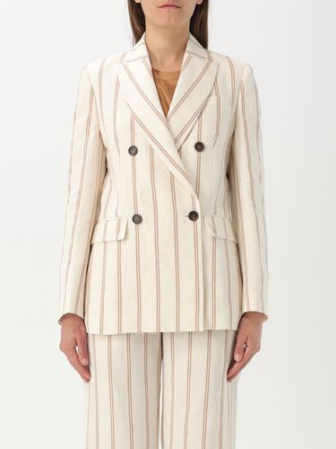 Blazer Woman color Yellow Cream - Brunello Cucinelli - Modalova