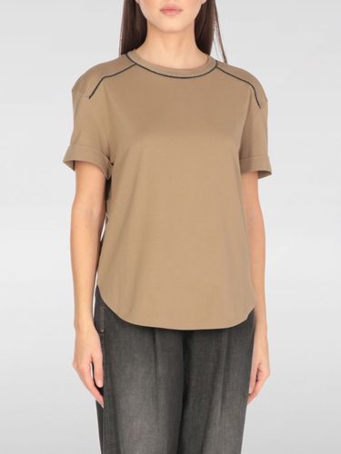 T-Shirt Woman color Beige - Brunello Cucinelli - Modalova
