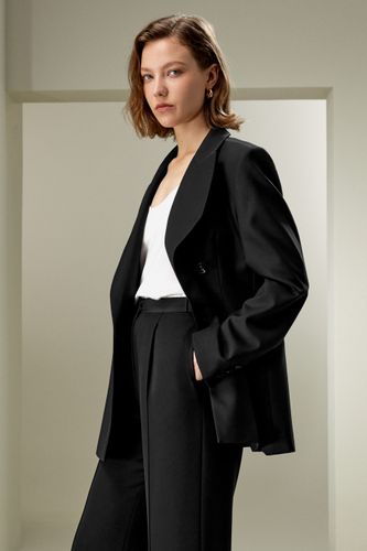 LILYSILK Blazer Laine Entièrement Doublé Mélange De Soie Et De Laine Simple Et Classique 44 - LILYSILK - Modalova