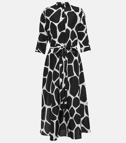 Printed cotton and silk midi dress - Valentino - Modalova