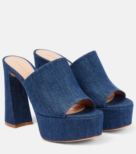 Mules Holly en denim con plataforma - Gianvito Rossi - Modalova