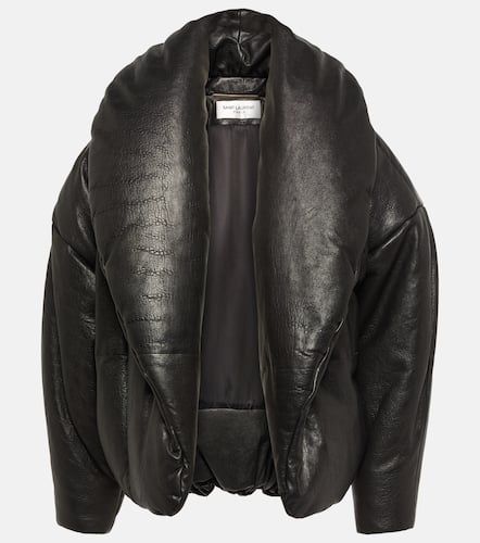 Cassandre leather puffer jacket - Saint Laurent - Modalova