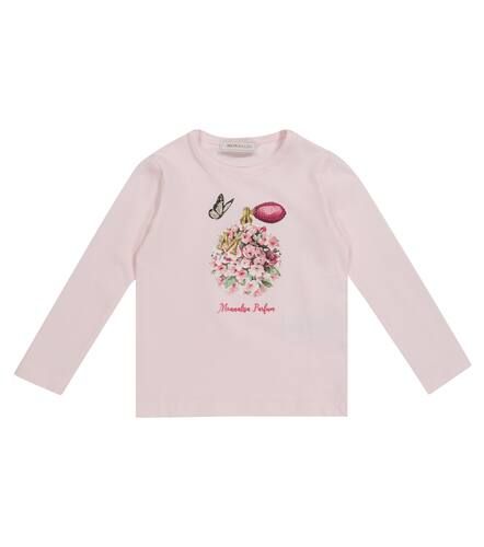 Camiseta de algodón elástico floral - Monnalisa - Modalova