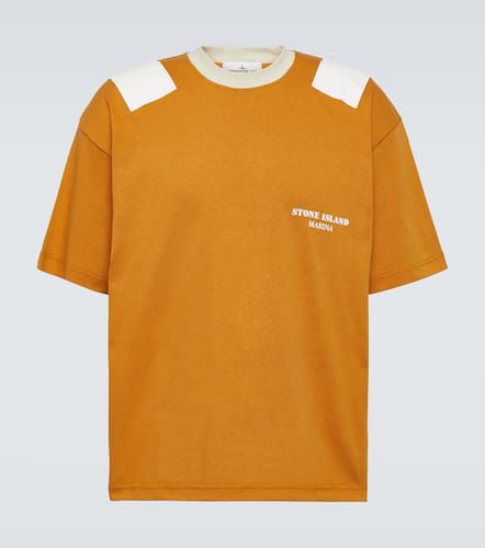 Camiseta Marina de jersey de algodón - Stone Island - Modalova