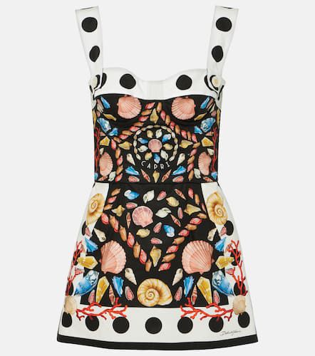 Capri printed cotton corset dress - Dolce&Gabbana - Modalova