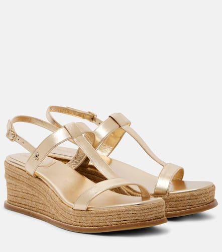 Alpargatas con cuña Theia 60 de piel metalizada - Jimmy Choo - Modalova