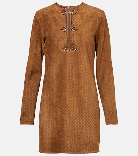 Gucci GG Horsebit suede minidress - Gucci - Modalova