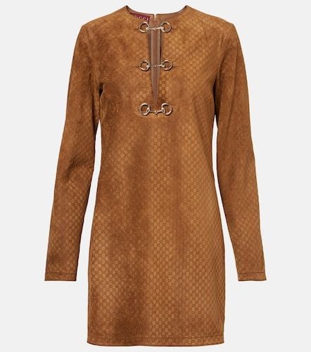 Minikleid GG Horsebit aus Veloursleder - Gucci - Modalova