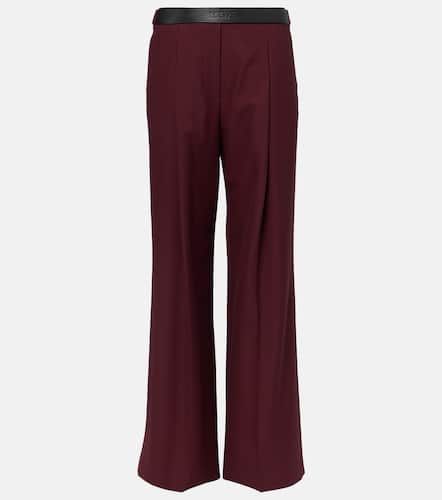 Pantalones anchos de lana con piel - Loewe - Modalova