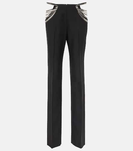 Pantaloni slim in lana con cut-out - Stella McCartney - Modalova