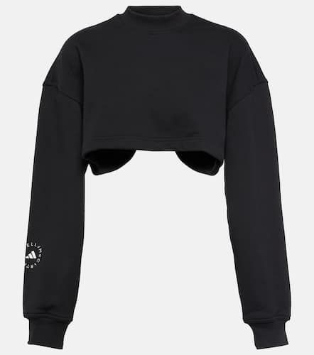 Cropped cotton jersey sweatshirt - Adidas by Stella McCartney - Modalova