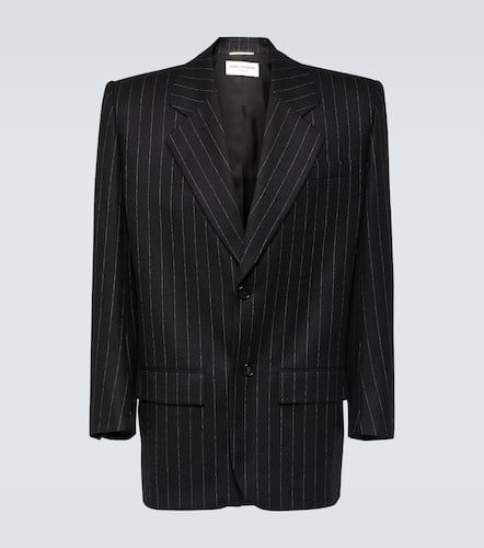 Pinstripe oversized wool blazer - Saint Laurent - Modalova