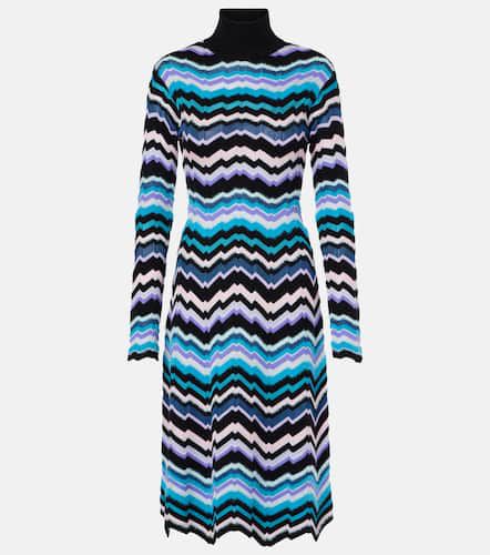 Vestido midi de cuello alto de punto - Missoni - Modalova