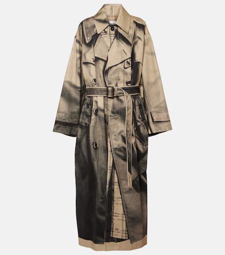 Trench oversize in cotone con stampa - Jean Paul Gaultier - Modalova