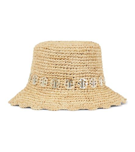 Embellished raffia bucket hat - Rabanne - Modalova