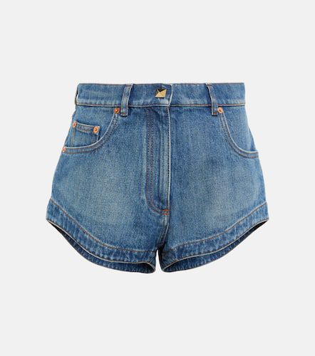 Valentino High-rise denim shorts - Valentino - Modalova