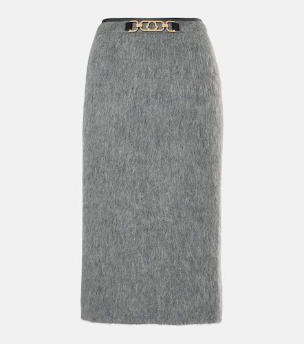 Wool and mohair-blend pencil skirt - Moncler - Modalova