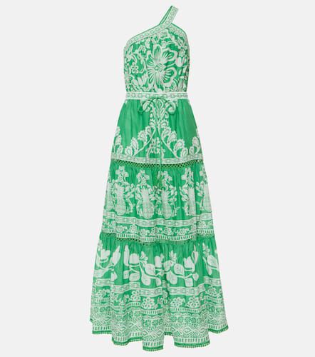 Maxikleid Sweet Garden Green aus Baumwolle - Farm Rio - Modalova