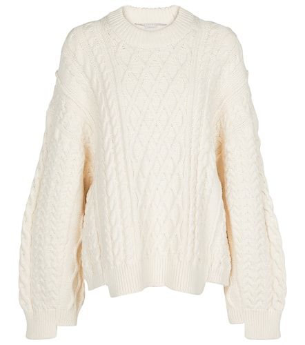 Aran-knit cotton-blend sweater - Stella McCartney - Modalova