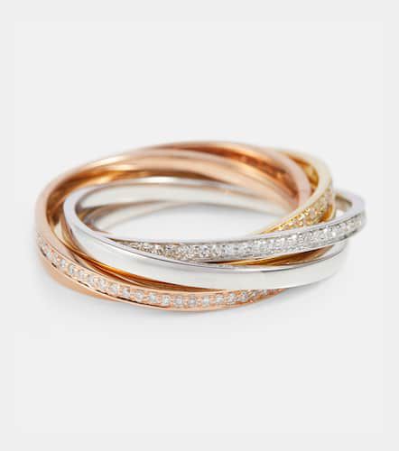 Anillo Rolling Orbit de oro amarillo, rosa y blanco de 18 ct con diamantes - Shay Jewelry - Modalova